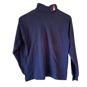 Willow‎ Bay Snowman Embroidered Turtleneck Winter Holiday Top Size M